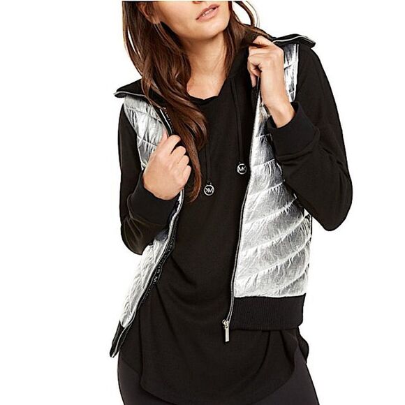 🔥Michael Michael Kors Sweater Back Puffer Vest! - Picture 2 of 12